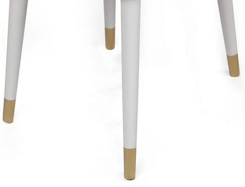 Súprava jedálenských stoličiek Hugo Cream and White, 4 sj