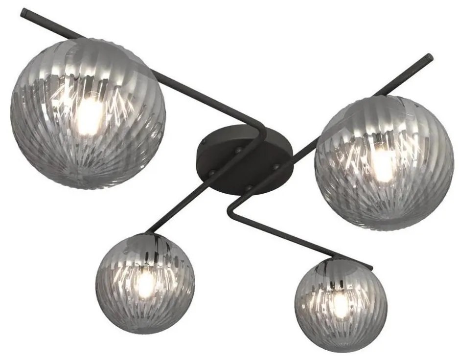 Stropné svietidlo VESPA 4xE14/10W/230V čierna/šedá