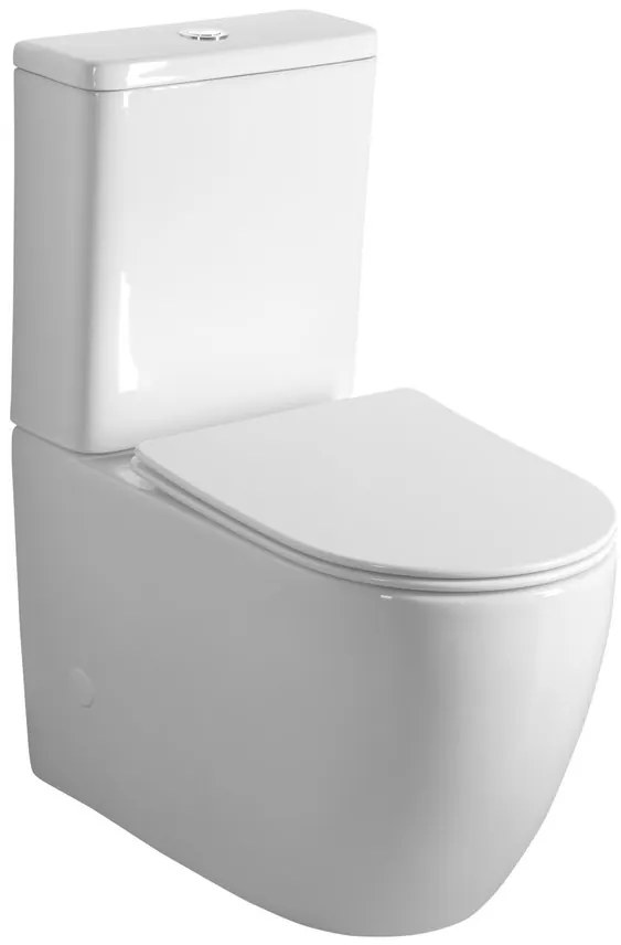 Sapho Sapho, INFINITY RIMLESS WC kombi misa s nádržkou, spodný/zadný odpad, biela, PC105WR