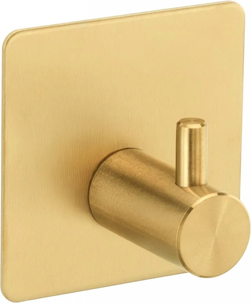 Erga Pad, samolepiace háčiky na uteráky bez vŕtania, 4ks, 4,5×4,5 cm, zlatá matná, ERG-YKA-CH.PAD4-GLD