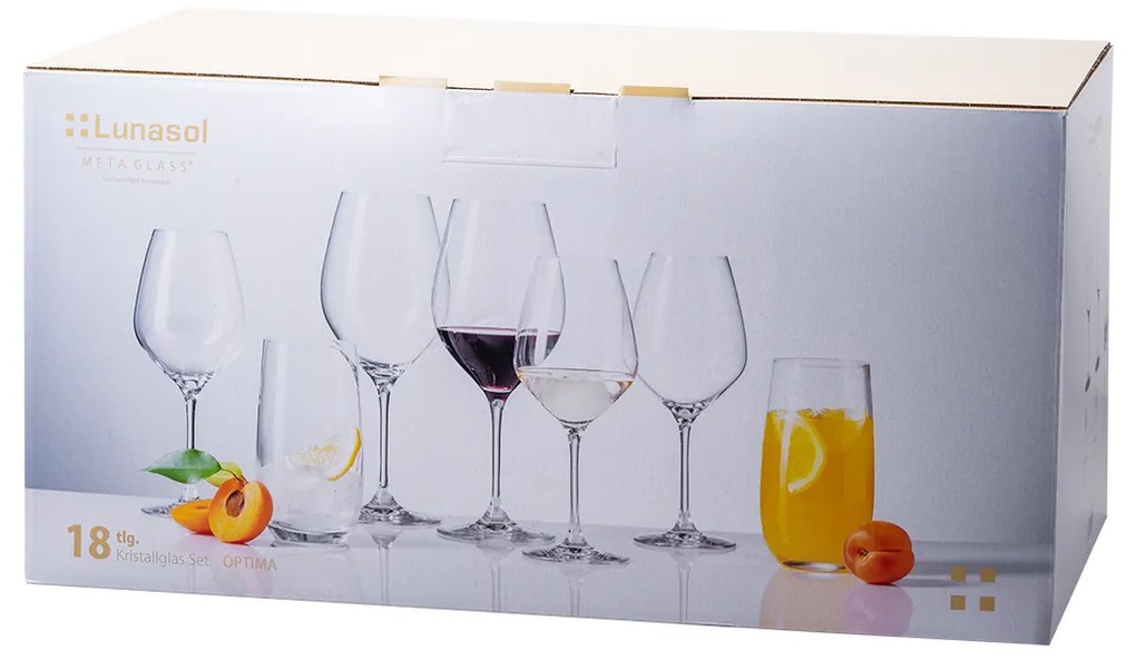 Štartovací set pohárov do domácnosti 18 ks – Optima Glas Lunasol - 322683