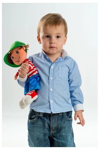 Teddies Bábika chalan Maťko handrová plyš 30cm slovensky hovoriaci na karte 0+