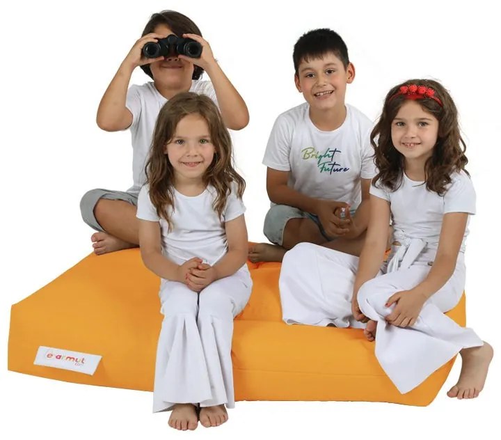 Dětský sedací vak Poufy s taburety 100 cm oranžový