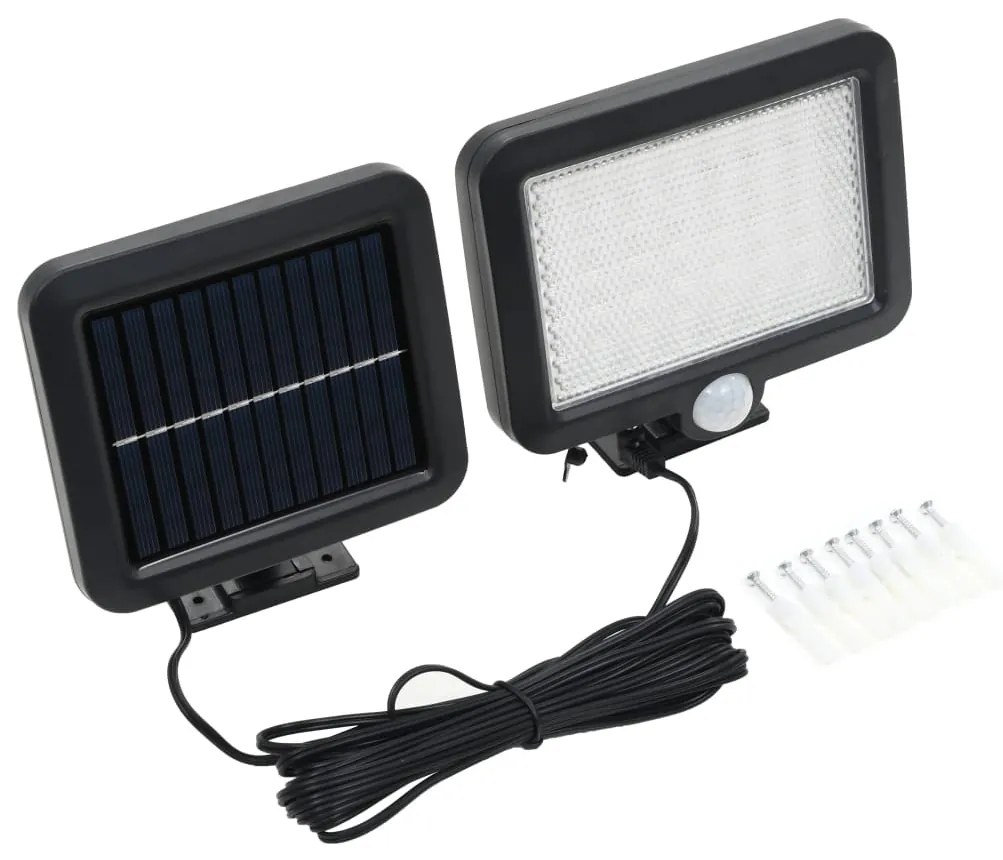 vidaXL Solárna lampa s pohybovým senzorom biele LED svetlo