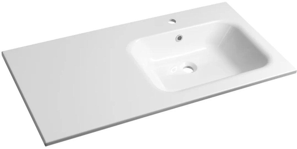 Sapho Sapho, ARECA umývadlo 110x50cm, liaty mramor, pravé, biela, AC101R