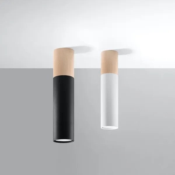 Sollux SL.0635 - Stropné svietidlo PABLO 1xGU10/40W/230V čierna