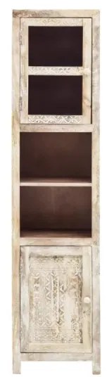 furniture-nabytek.cz - Masívna kúpeľňová skrinka Bitna z mangového dreva, lakovaná, prírodná farba – 43×35×180 cm