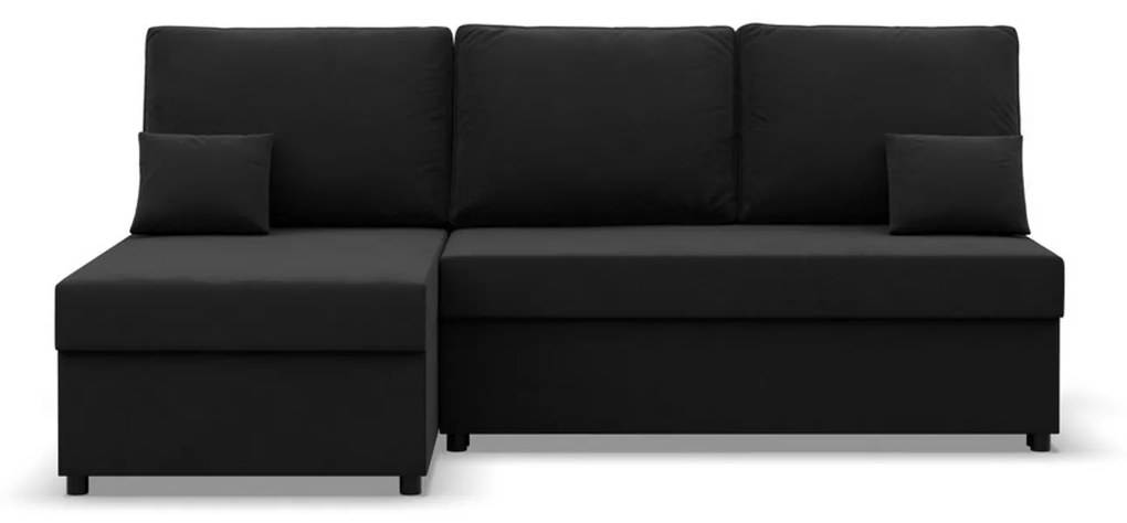 Rohová rozkladacia sedacia súprava DELI Čierna