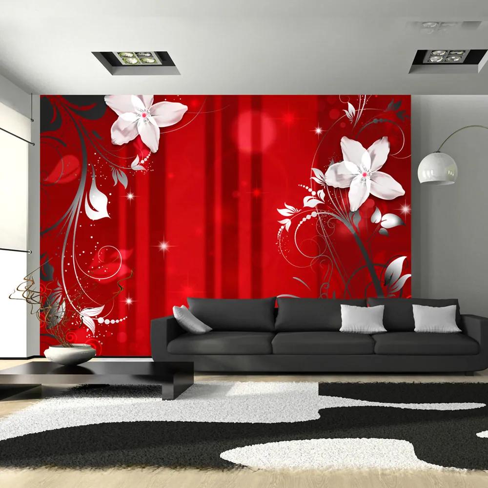 Artgeist Fototapeta - Flowering scarlet Veľkosť: 100x70, Verzia: Standard