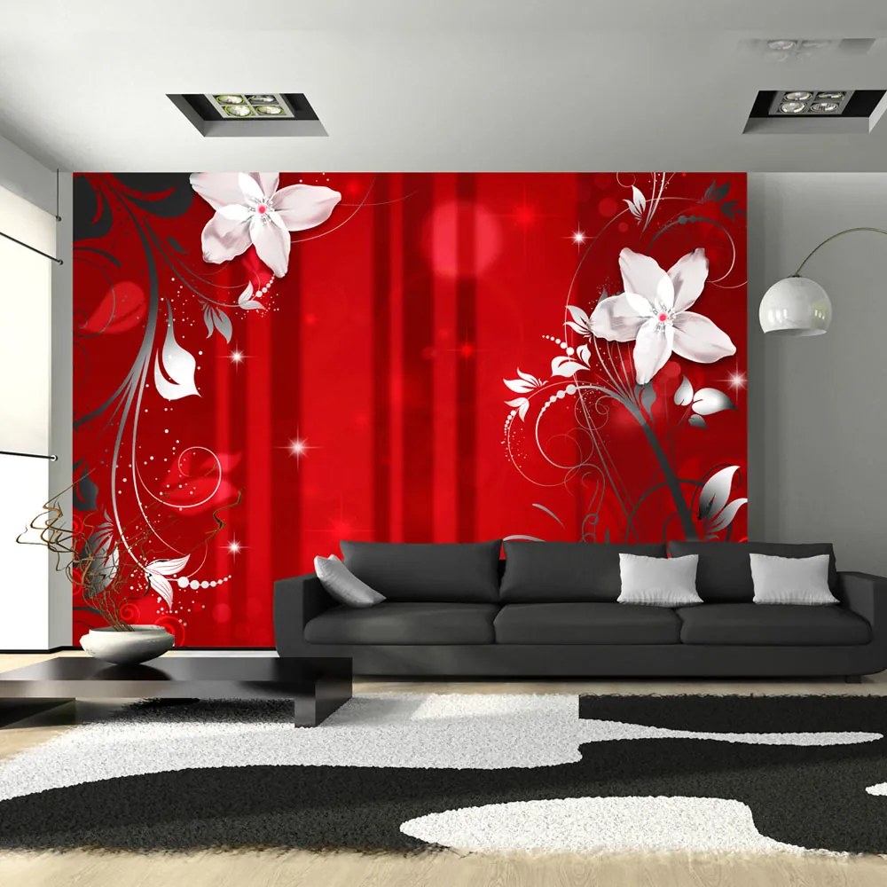 Artgeist Fototapeta - Flowering scarlet Veľkosť: 150x105, Verzia: Standard