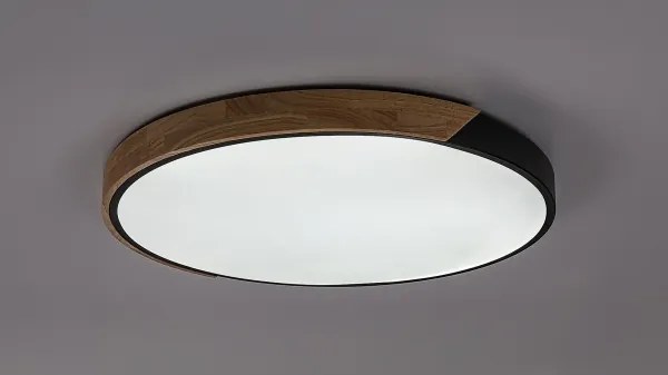 Rabalux 71418 - LED stropné svietidlo MAPLE2 42W/230V 3000/4000/6500K čierna/dub pr.61cm