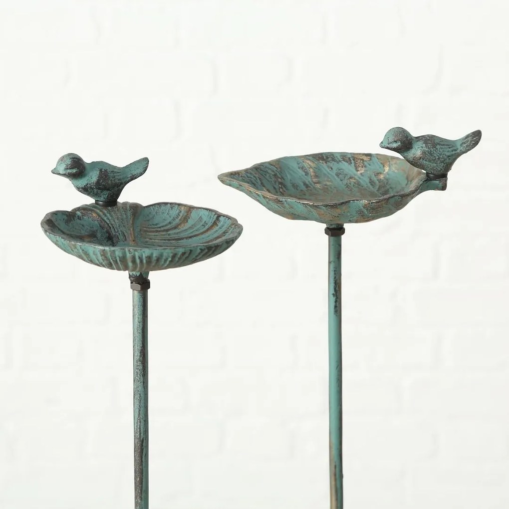 Zapichovacie napájadlo pre vtáky Karla, 98x20x14 cm, liatina, zelená