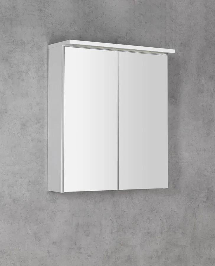Aqualine Aqualine, KAWA STRIP Galérka s LED osvetlením 60x70x22cm, biela, WGL60S