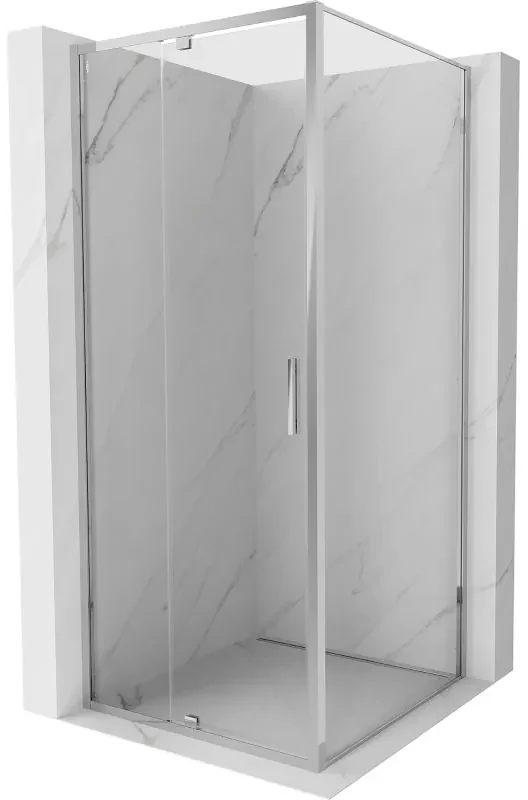 Mexen Exo, sprchovací kút s krídlovými dverami 100 x 100 cm, 6mm číre sklo, chrómový profil, 819-100-100-01-00