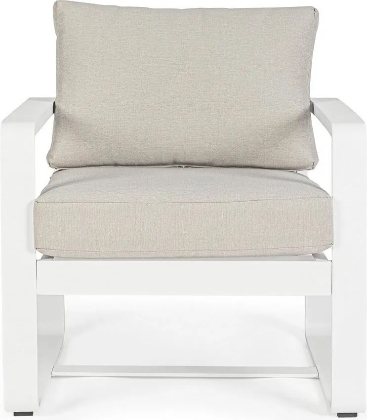 Biele kovové záhradné kreslo Merrigan – Bizzotto