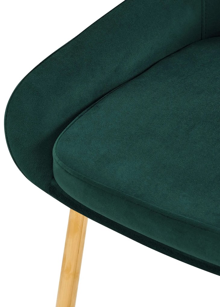 Sada 2 ks jedálenskej stoličky Elmira zamat - zelená