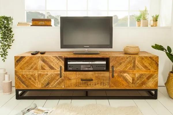 Dizajnový TV stolík Allen 160 cm, mango