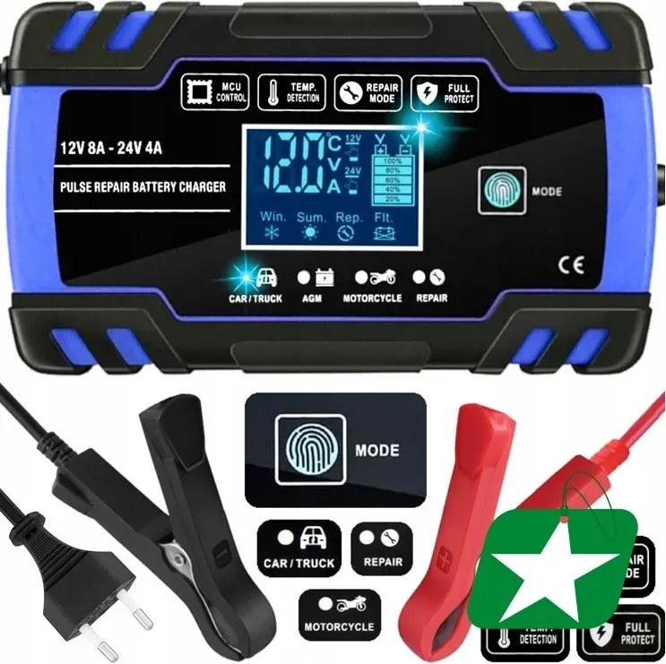 Profesionálna autonabíjačka s funkciou opravy - 8A 12V / 24V