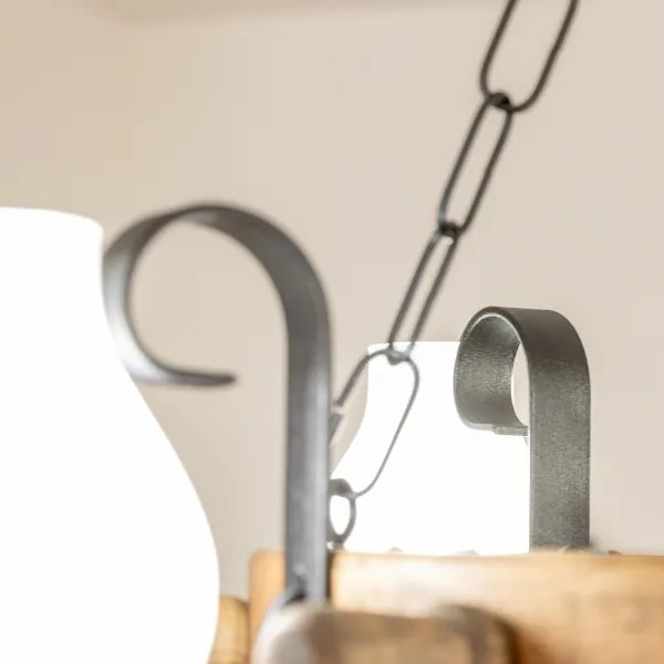 Brilagi - Luster na reťazi TIMONA 4xE14/40W/230V pr. 50 cm buk