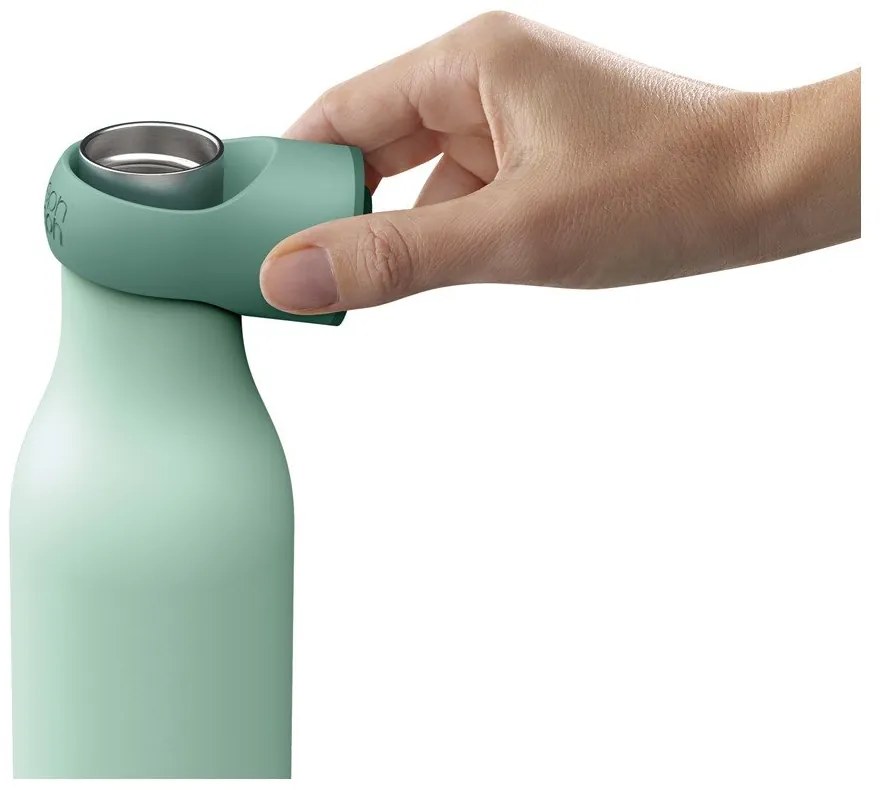 Cestovná antikoro fľaša v mentolovej farbe 500 ml Loop – Joseph Joseph