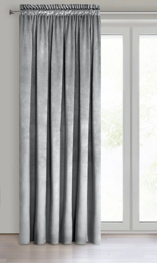 ZATEMŇOVACÍ ZÁVES NA PÁSKE MELANIE 140X270 CM STRIEBORNÁ