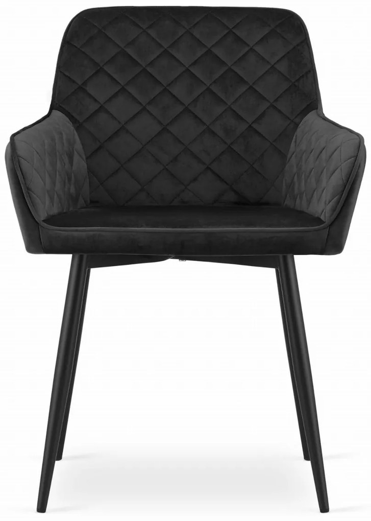 AKCIA Čierna zamatová stolička NOLA II. akosť