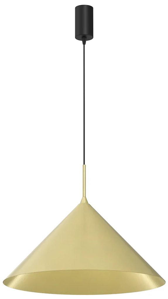 Závesné svietidlo Capital, 1x zlaté kovové tienidlo, (fi 46cm), b
