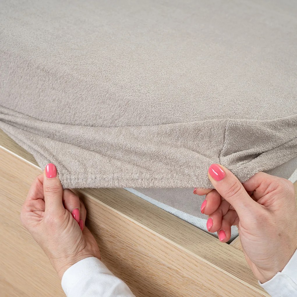 4Home froté prestieradlo sivá, 90 x 200 cm