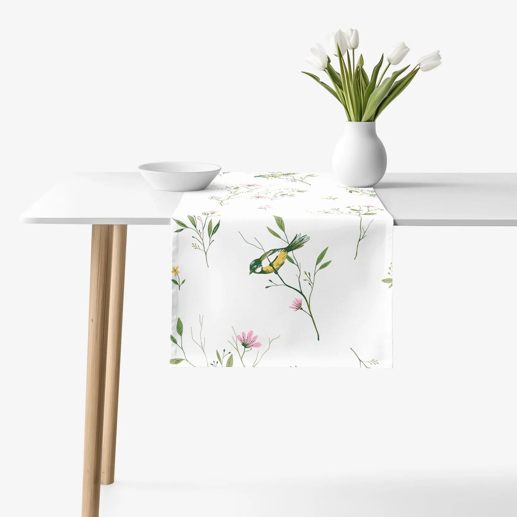 Goldea behúň na stôl 100% bavlnené plátno - život v prírode 20x120 cm