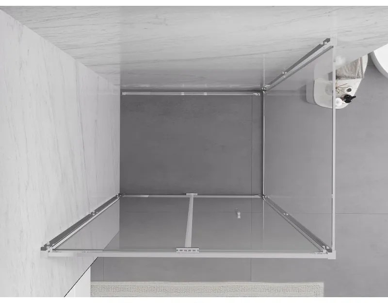 Mexen Exo, sprchovací kút so skladacími dverami 100 x 75 cm, 6mm číre sklo, chrómový profil, 816-100-075-01-00