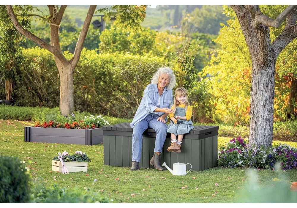 Zelený záhradný úložný box Darwin – Keter