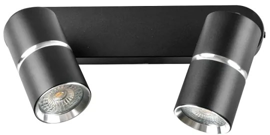Bodové svietidlo BAMBOO 2xGU10/10W/230V čierna