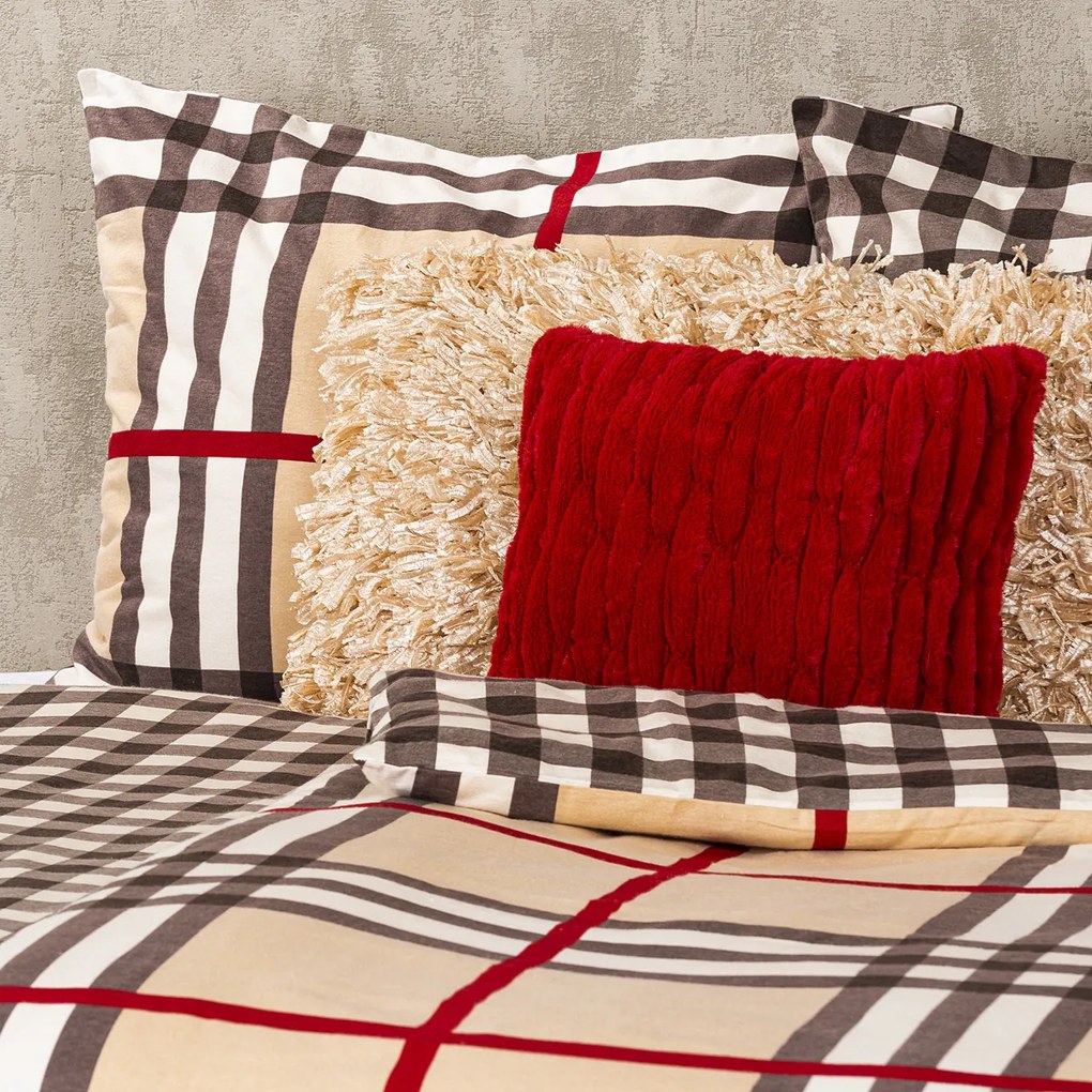 4Home Flanelové obliečky Kocka, 160 x 200 cm, 70 x 80 cm