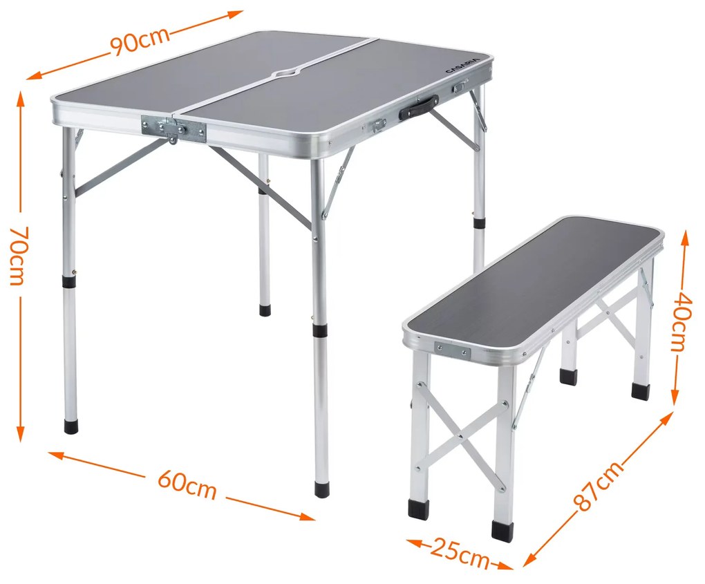 InternetovaZahrada Kempingový set - sivý