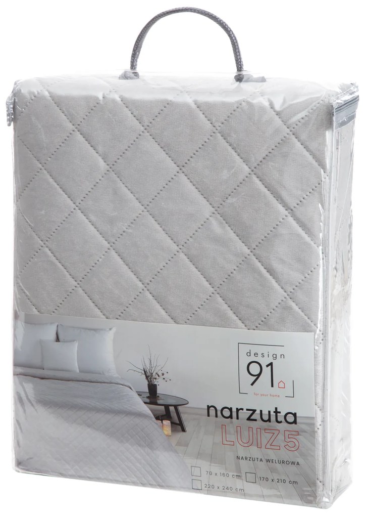PREHOZ NA KRESLO LUIZ 5 70X160 CM STRIEBORNÝ