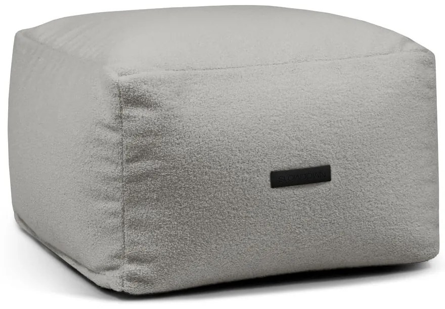 Svetlosivý sedací vak z textílie buklé Softbox MooG – SLOWDOWN