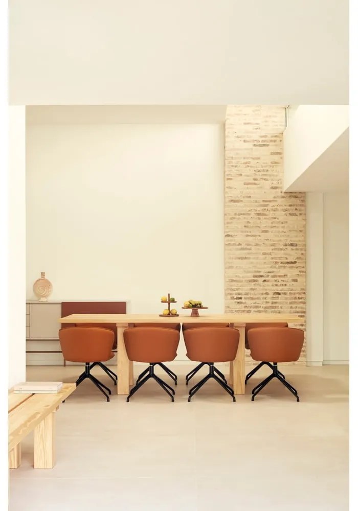 Oranžové čalúnené jedálenské kreslá v súprave 2 ks Add – Teulat