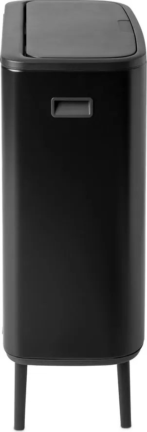 Matne čierny dotykový oceľový odpadkový kôš 60 l Bo Touch Bin Hi – Brabantia