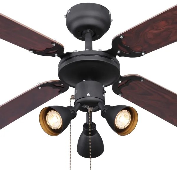 Globo 03808 - Stropný ventilátor HARVEY 3xGU10/50W/230V