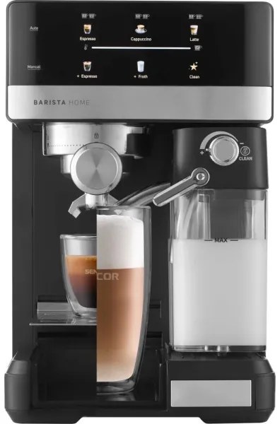 Sencor - Pákový espresso kávovar 1350 W/230 V čierny/matný chróm