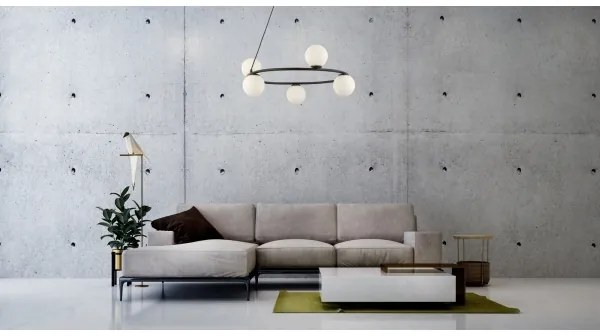 Luster na lanku GAMA 5xG9/12W/230V čierna