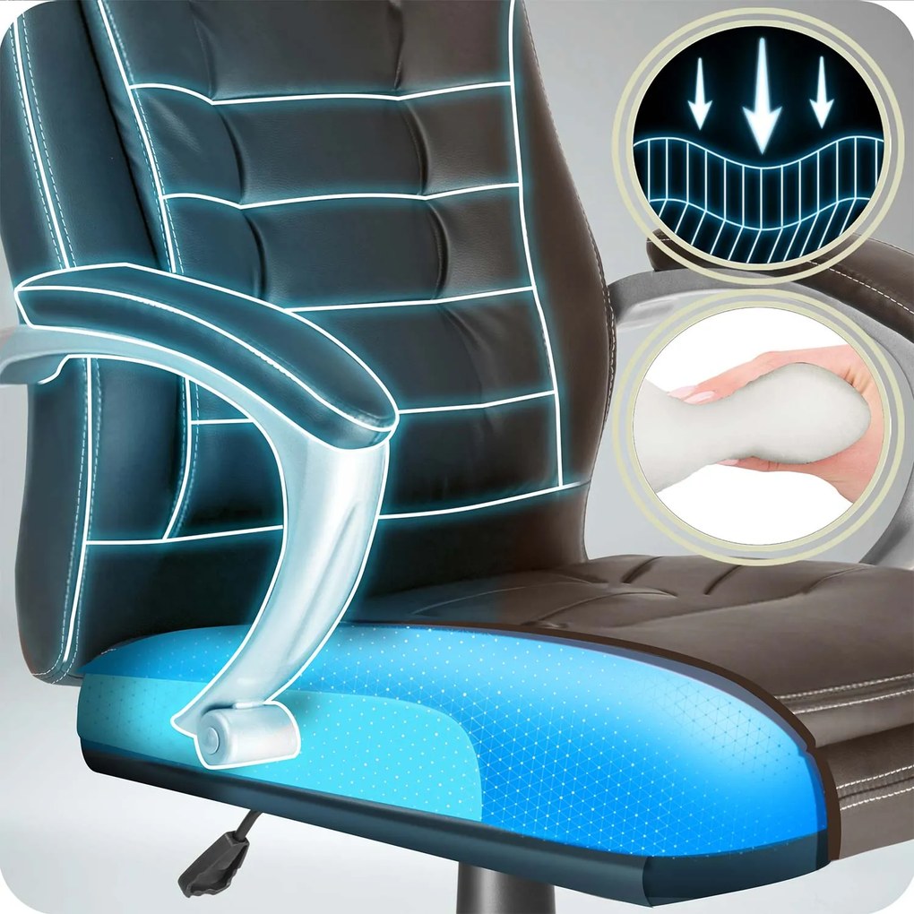 Otočná kancelárska stolička Sofotel 322 - tmavohnedá