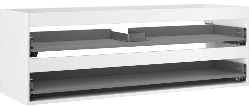Mexen Box-A, závesná skrinka, 140 cm, 2 zásuvky, biela matná, 91AX0-1400-470-2-01