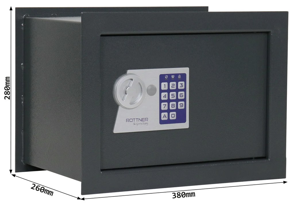 Rottner Wallmatic 2 stenový elektronický sejf antracit