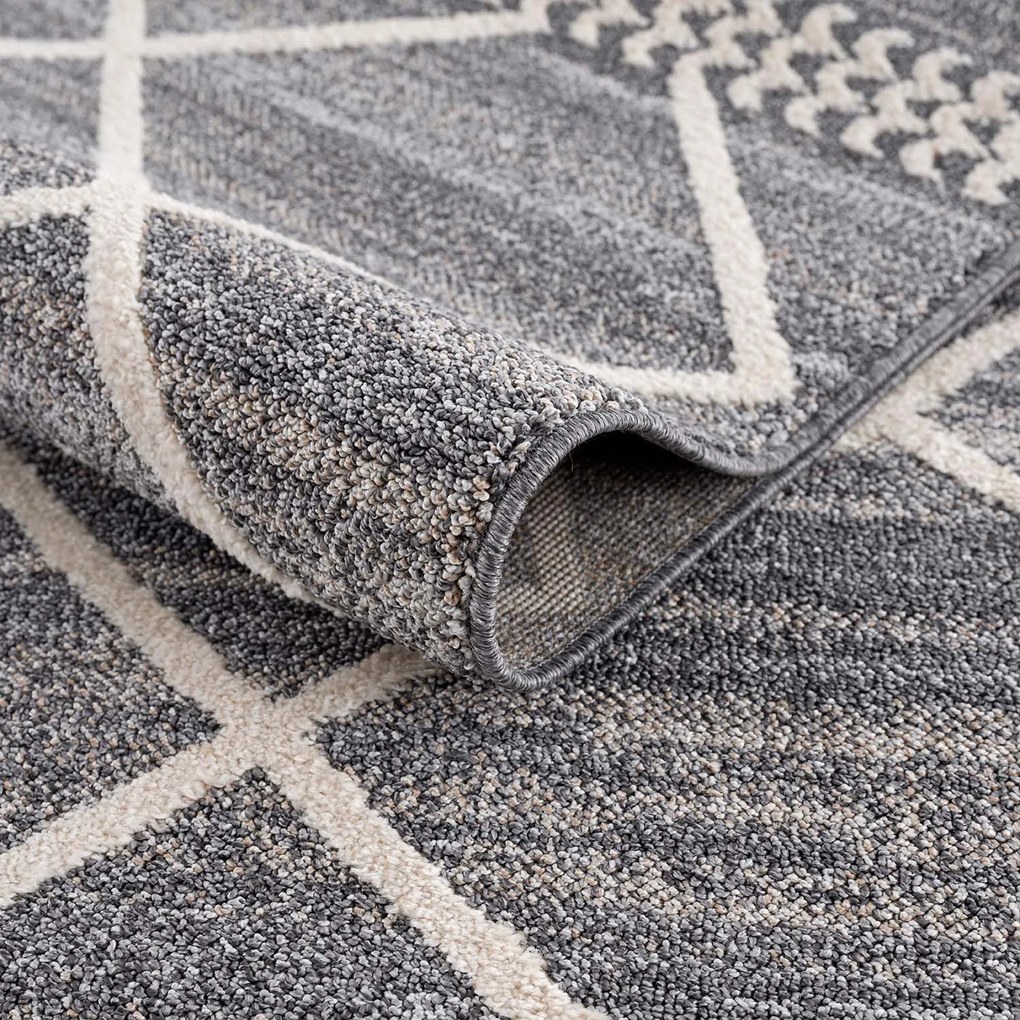 Dekorstudio Moderný okrúhly koberec ART 2645 sivý Priemer koberca: 160cm