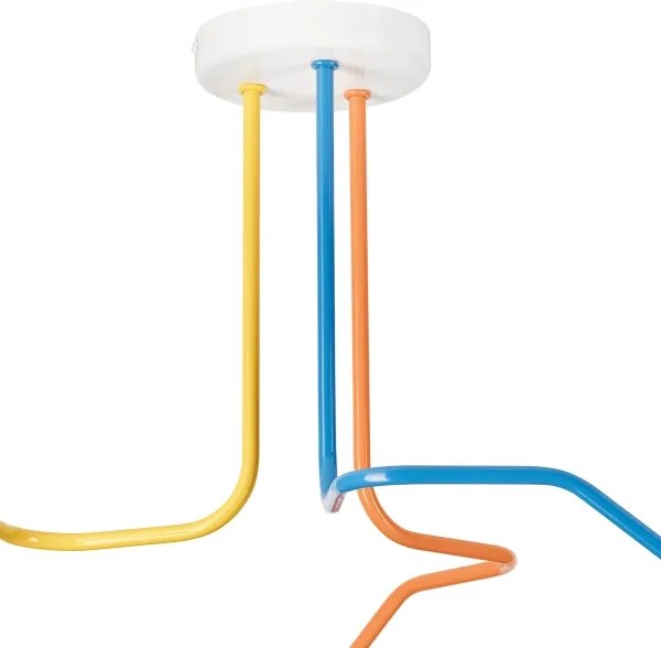 Prisadený luster MATYLDA 3xE27/60W/230V pestrofarebná