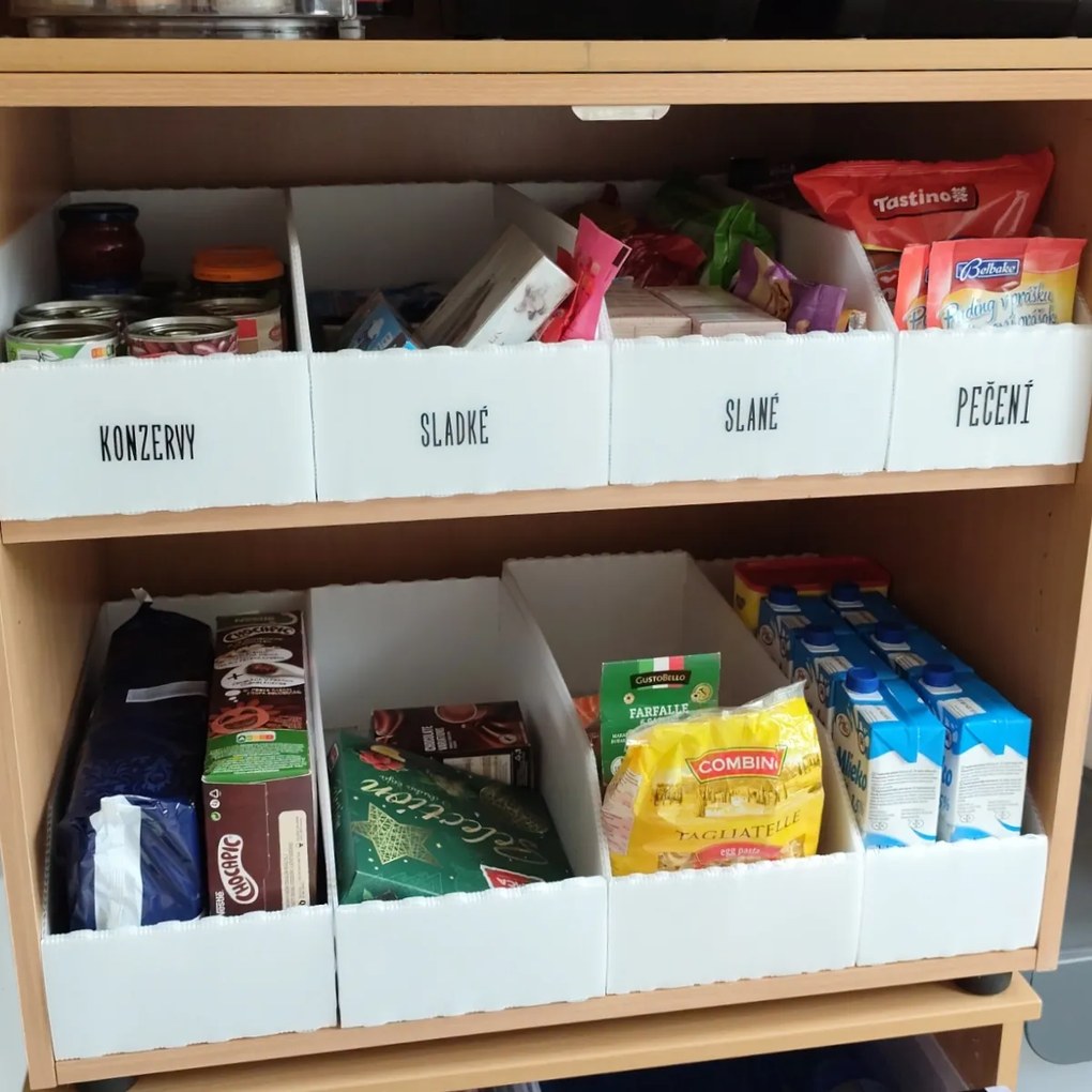 Prosperplast Úložný box, plastový biely 15x50x16 cm – do špajze aj do skrine KARTONPLAST