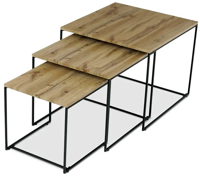 Autronic BONTEC Konferenčný stolík 60x60cm, mdf, divoký dub, AF-3008 OAK Farba: Hnedá