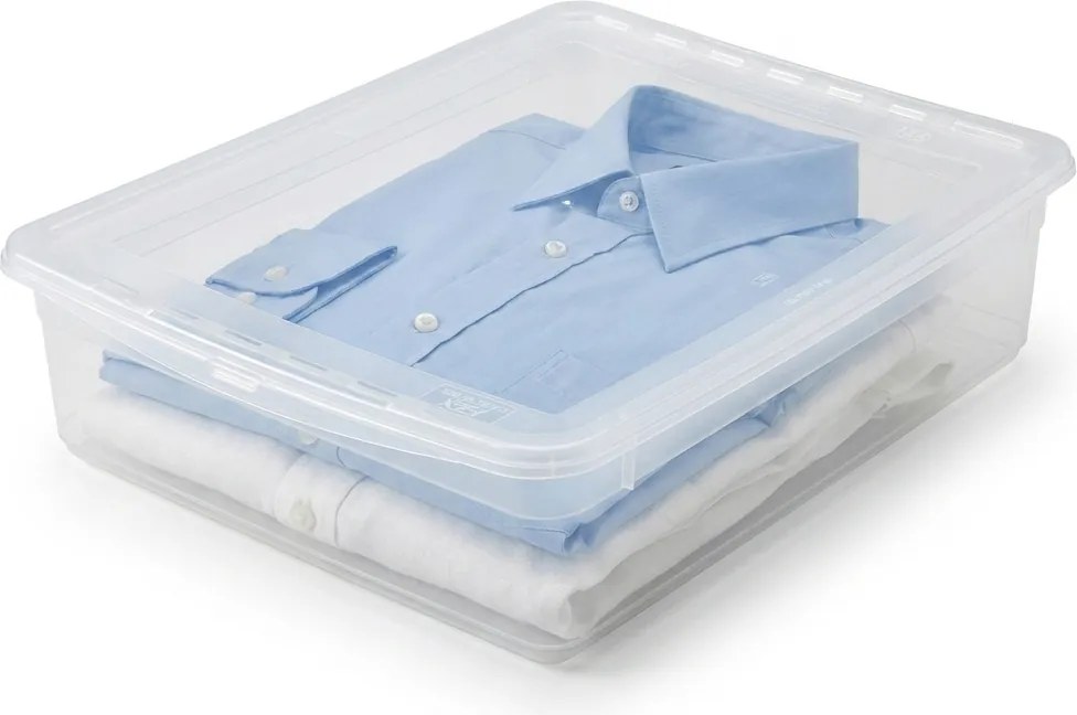 Keeeper Úložný box s vekom (má 2 funkcie) BEA Clearbox 9L, 39 x 35,5 x 9 cm