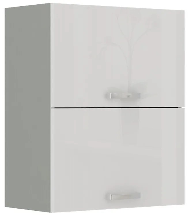 Kuchynská linka Bianka 290 cm - sivá / biely lesk